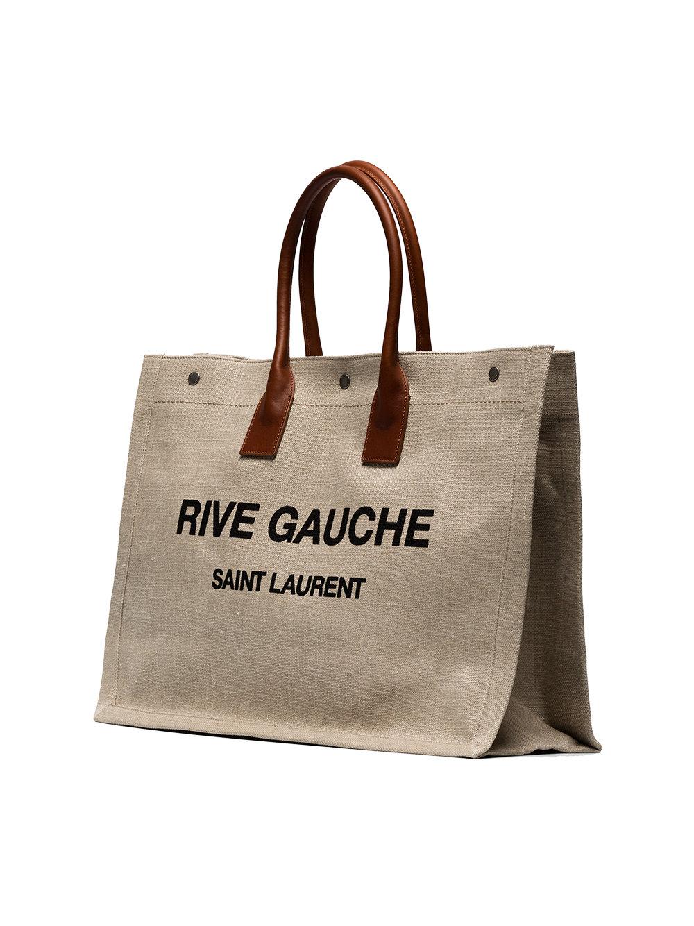 Saint Laurent Canvas Rive Gauche Large Noe Tote - Lyst