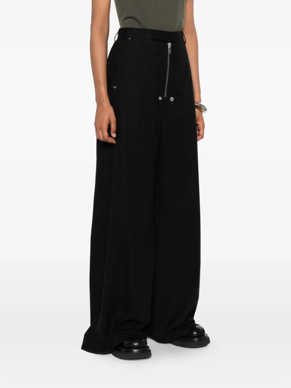 パンツ Rick Owens Wide Black Trousers With Drawstring Belt Rick Owens Drawstring Trousers | Black | FARFETCH