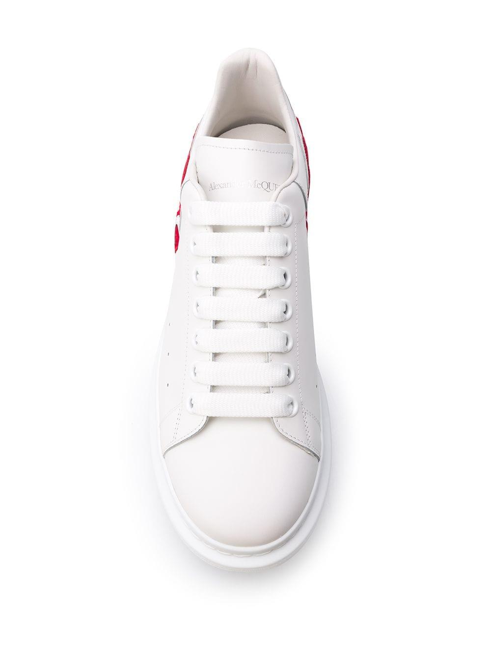 McQueen Oversized Logo-patch Sneakers in White for Men | Lyst