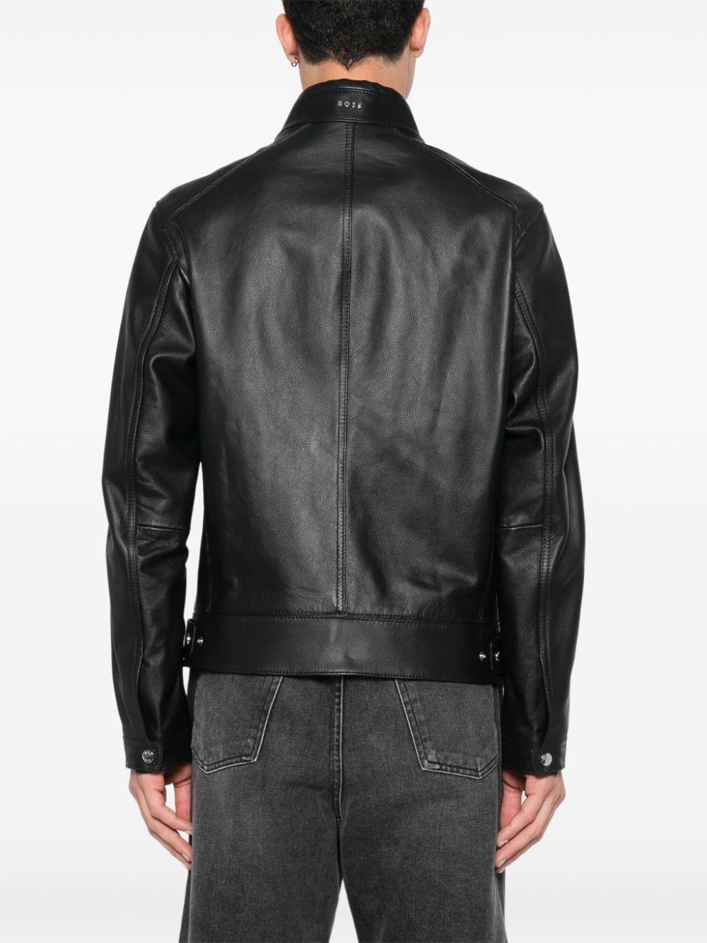 BOSS ブラックレザージャケット