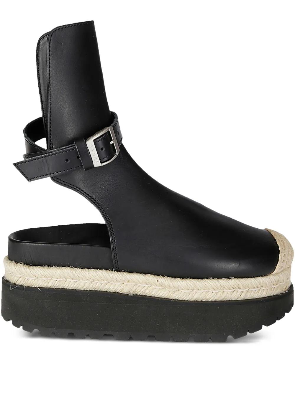 sacai platform sandals