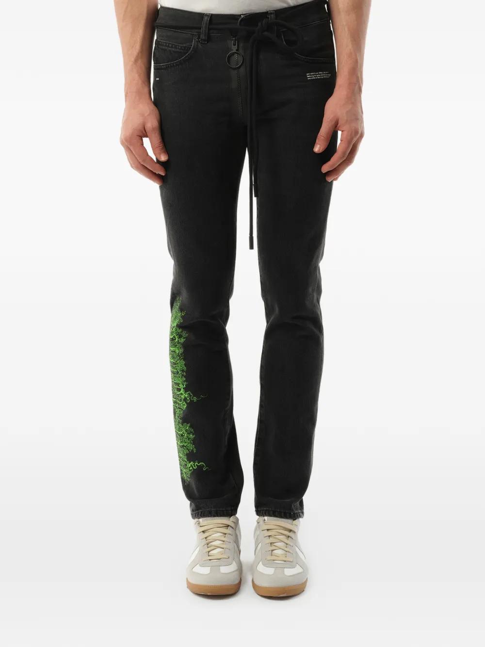 Off-White スキニーデニム ブラック オフホワイト バージル Off-White