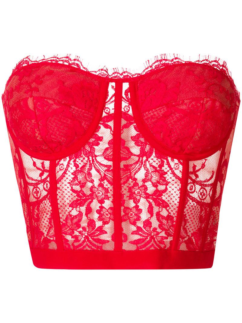 Alexander McQueen Lace Bustier Top in 