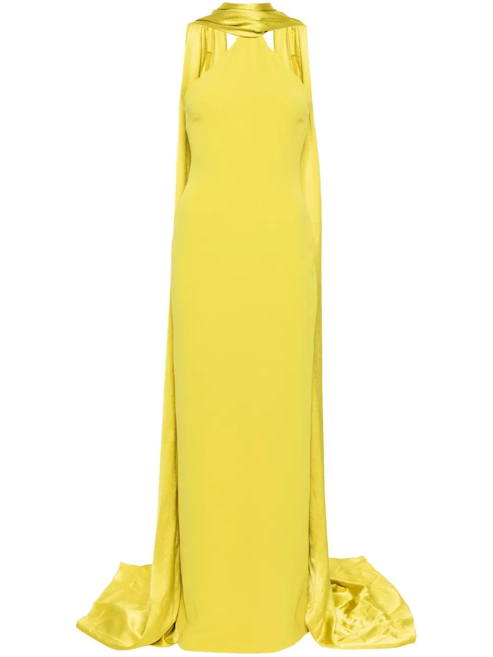 slim fit dress slacks Hire the Solace London Alessandra Maxi Dress