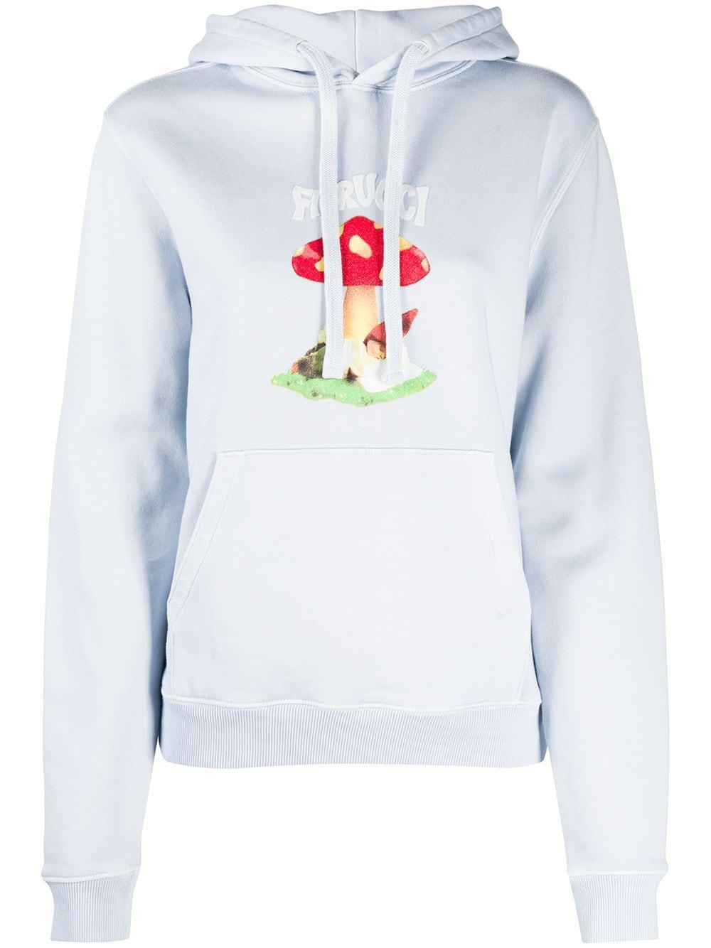 mushroom print hoodie