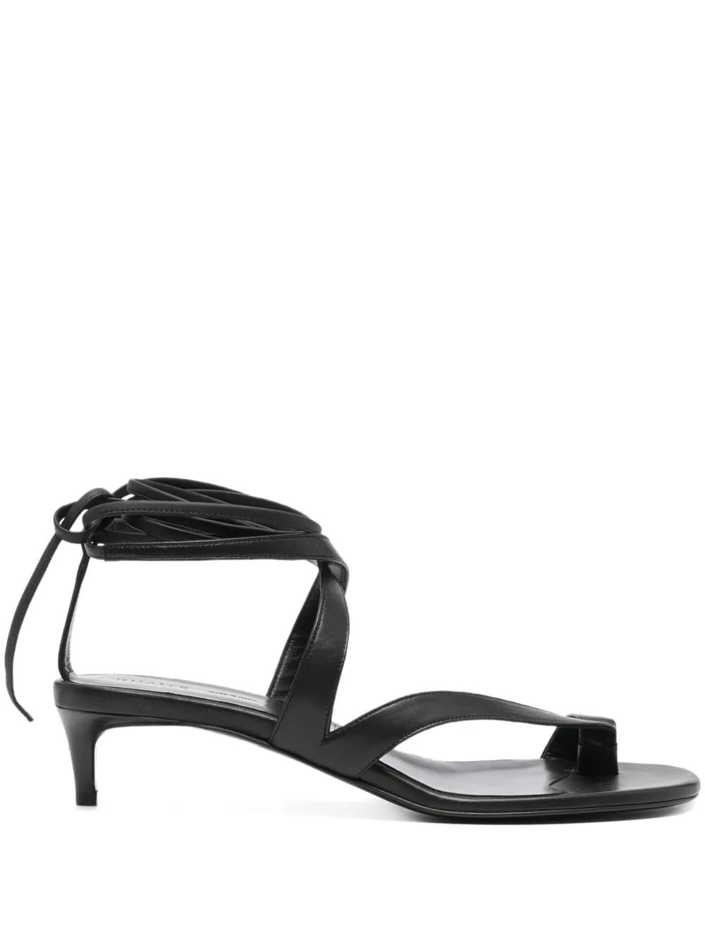 【関税込み】KHAITE ブラック The Arden ヒールサンダル Black 'The Arden' Heeled Sandals by KHAITE on Sale