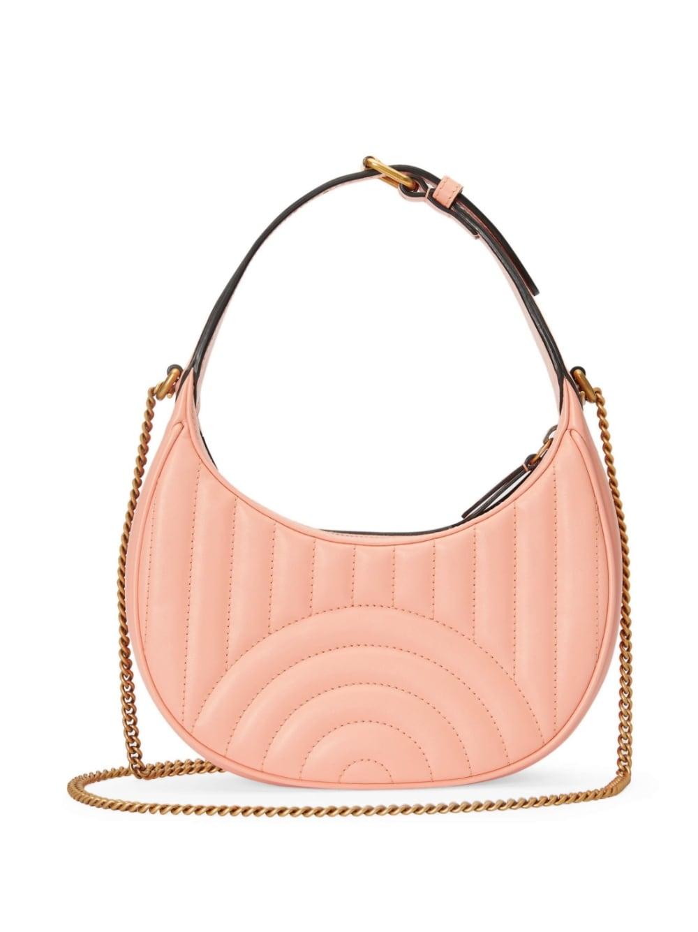 Gucci GG Marmont Half-moon Shaped Mini Bag in Pink | Lyst