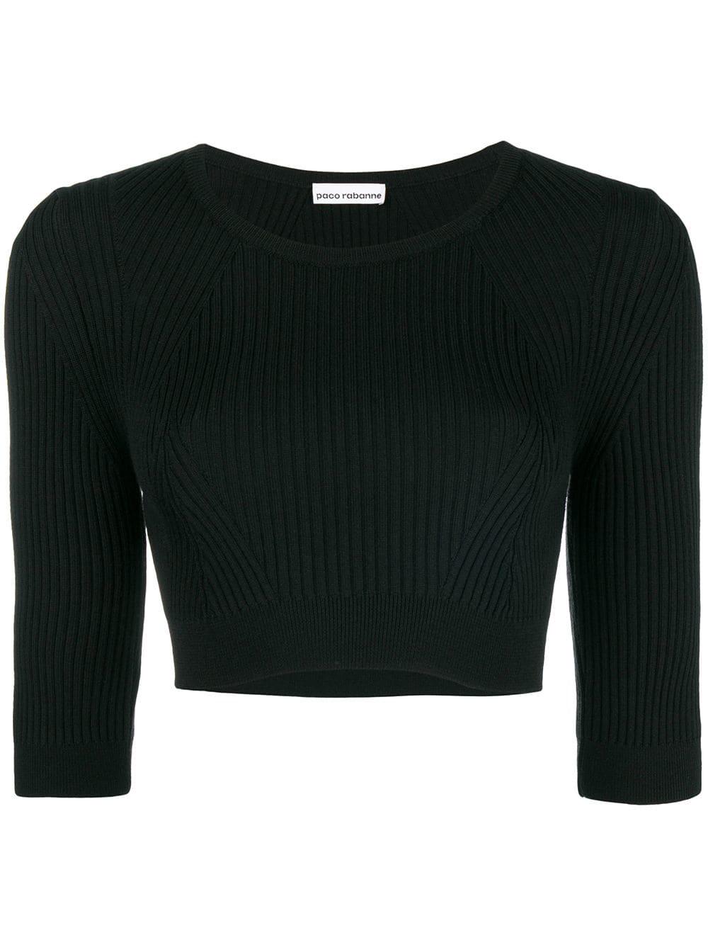 Paco Rabanne - Glittery Crop Top - Woman