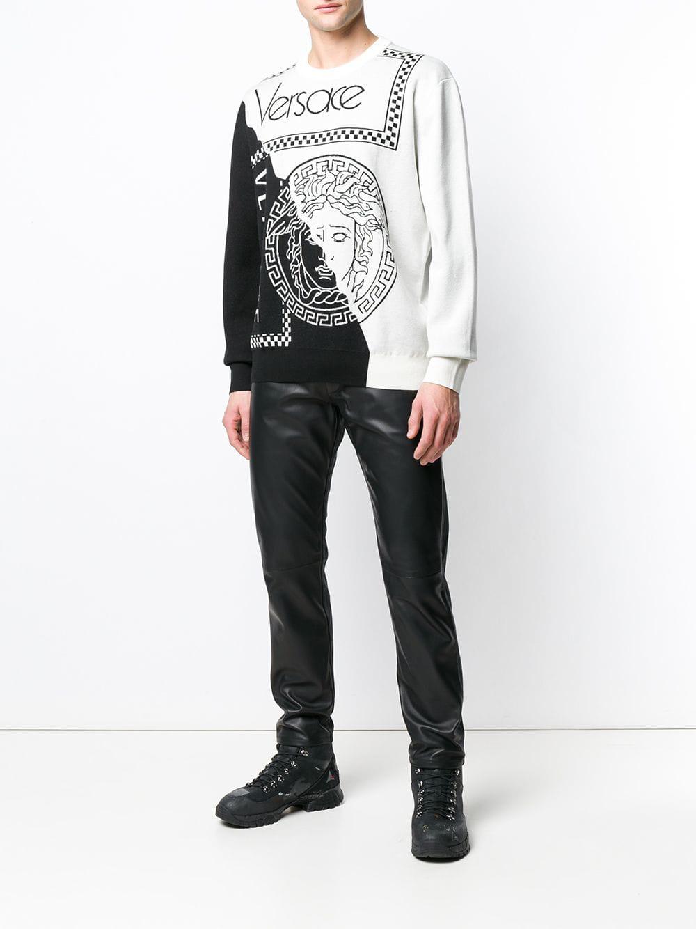 white versace sweater