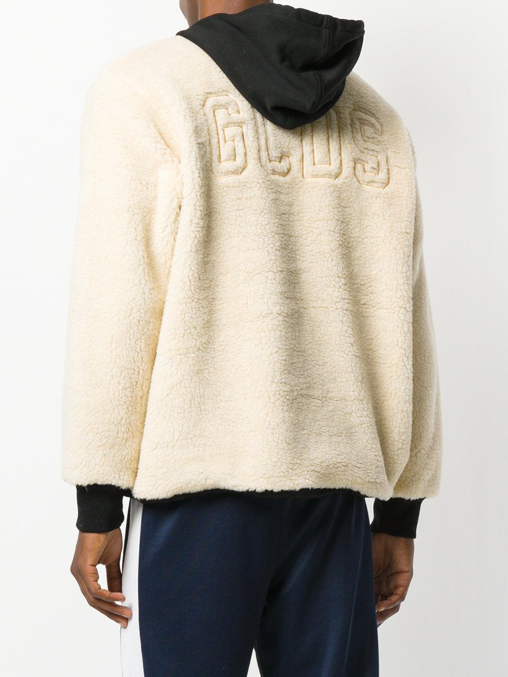 mens grey sherpa pullover