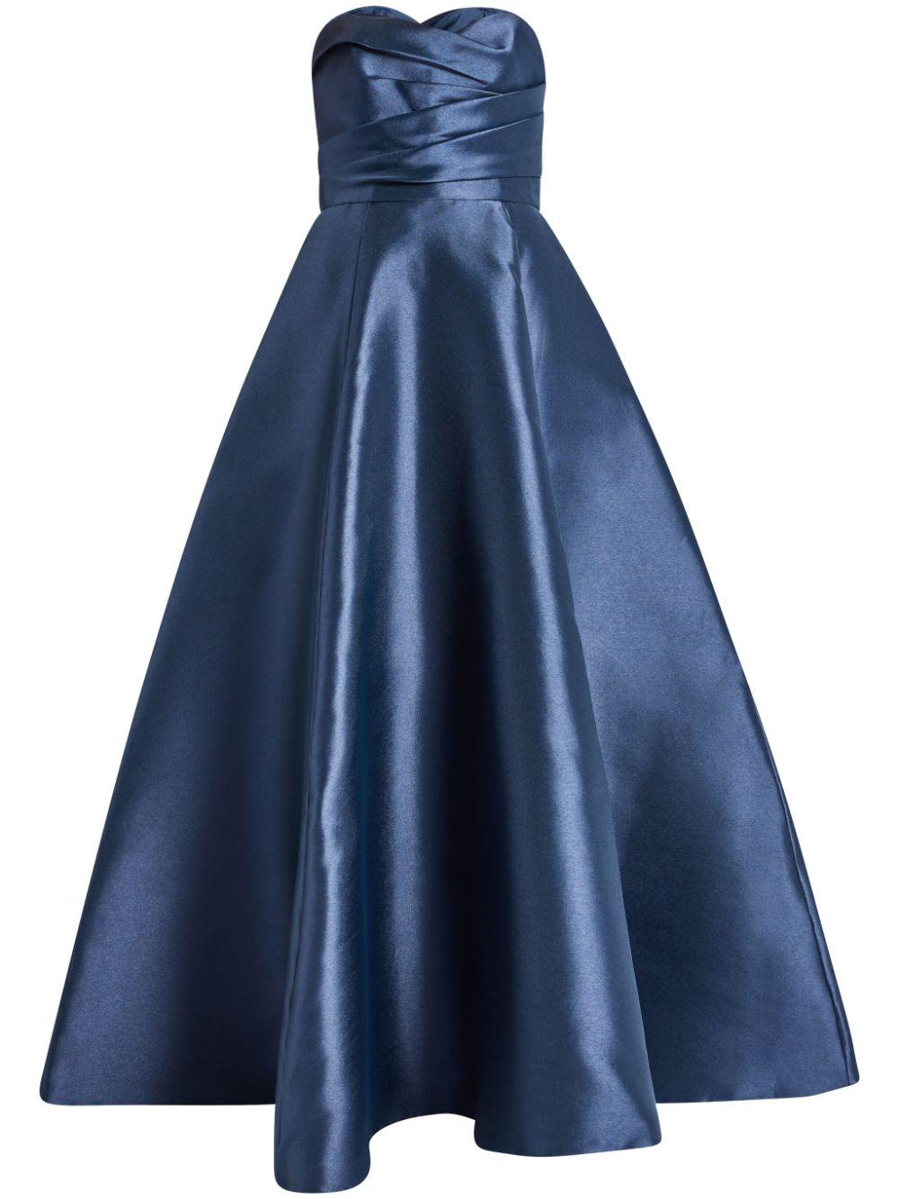 Amsale Mikado Gown in Blue | Lyst