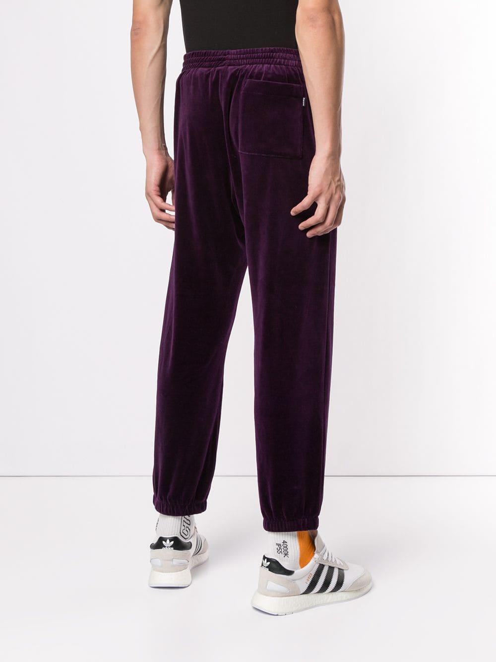 purple velour pants
