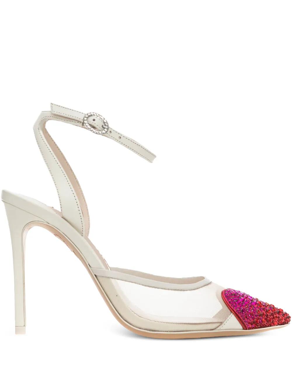 Sophia Webster クリスタル ヒール パンプス Brand New Sophia Webster Flower Crystal Silver Shoes Size