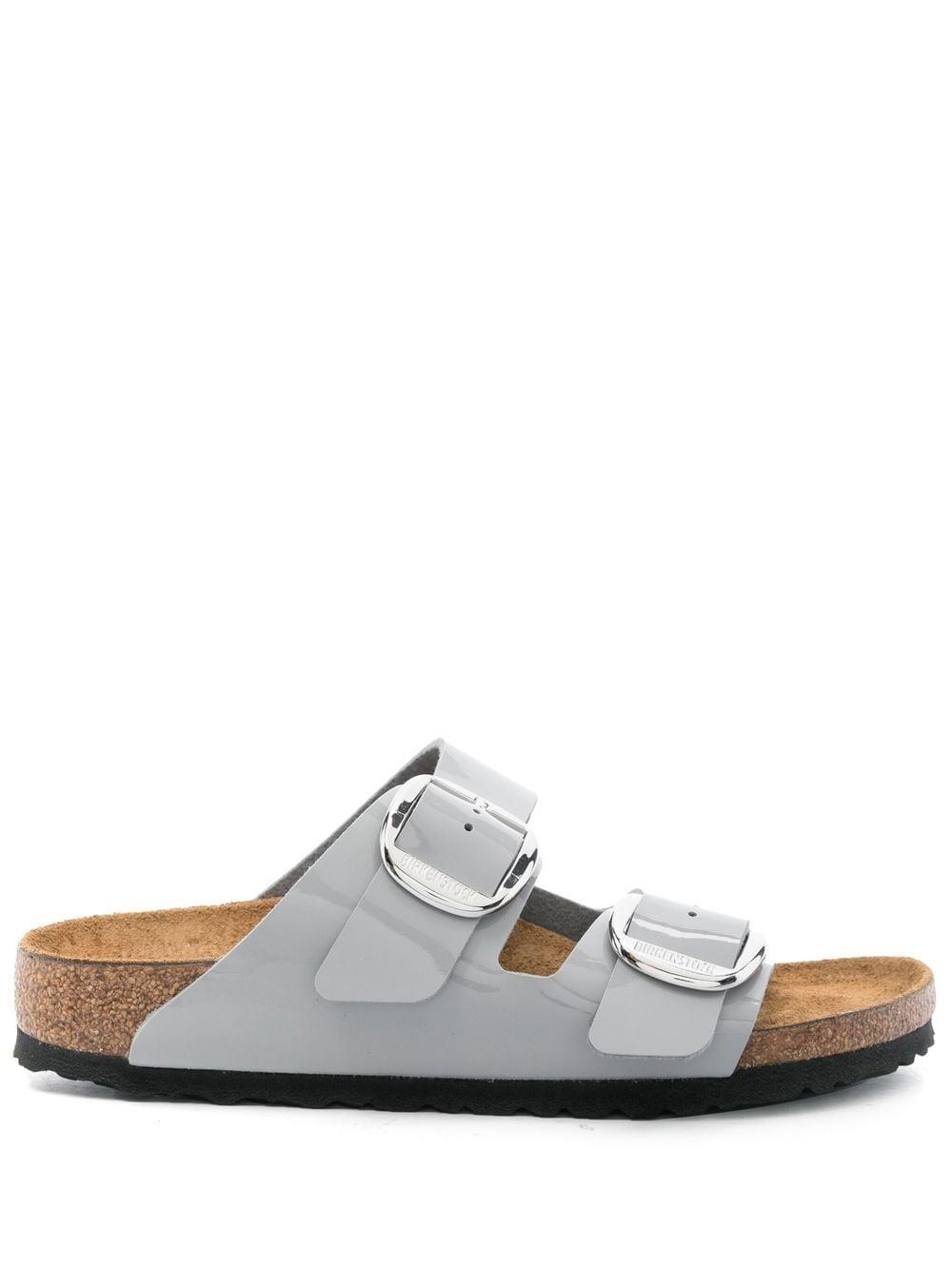 Birkenstock Leather Arizona Big Buckle Sandals in Grey (White) - Save 18% |  Lyst