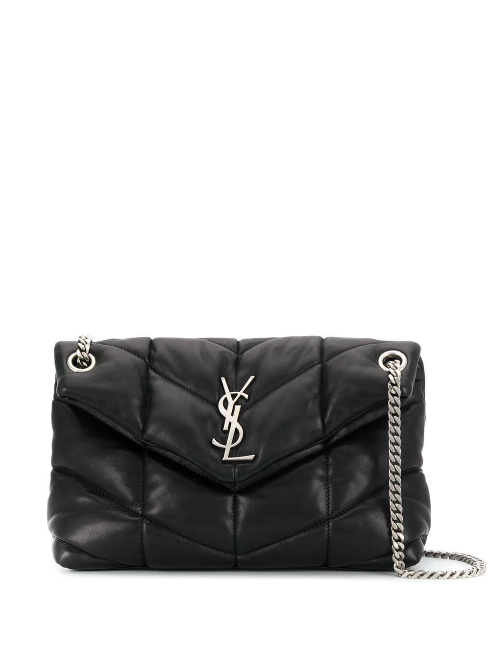 Saint Laurent Loulou Puffer Shoulder Bag in Black | Lyst