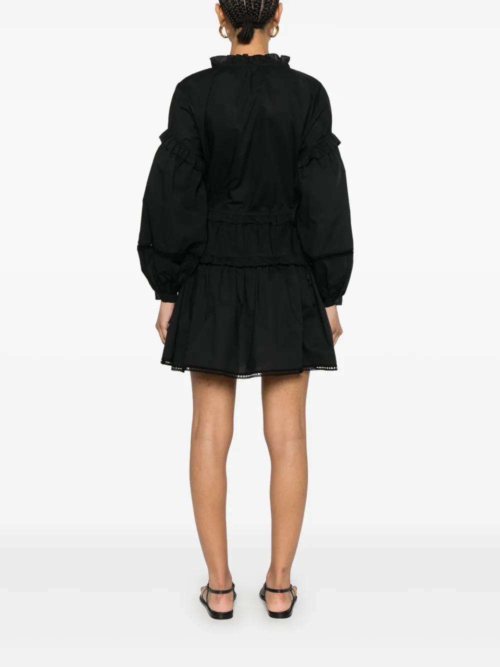 ERMANNO FIRENZE Lace-Detail Mini Dress in Black | Lyst UK