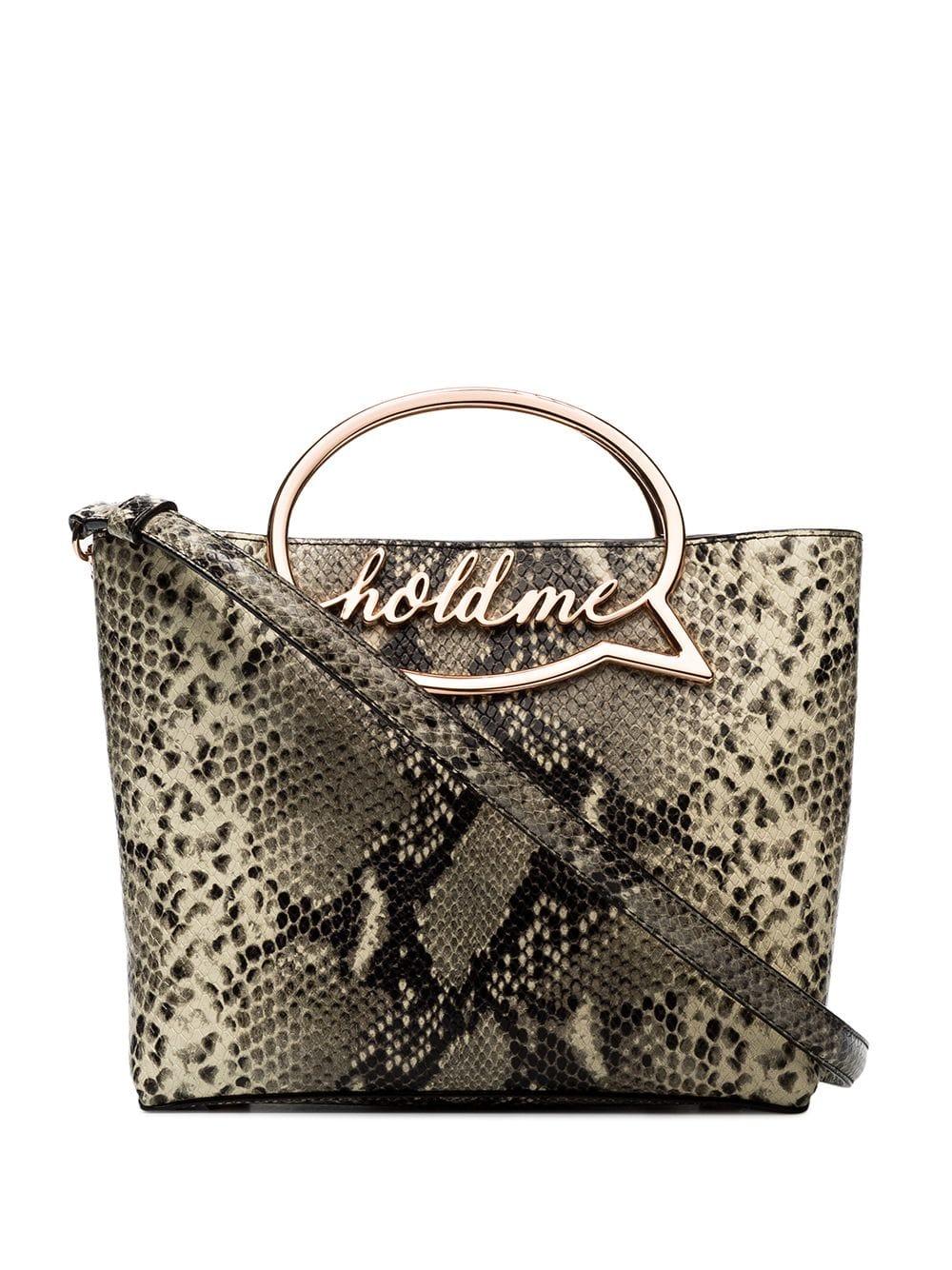 snakeskin effect bag