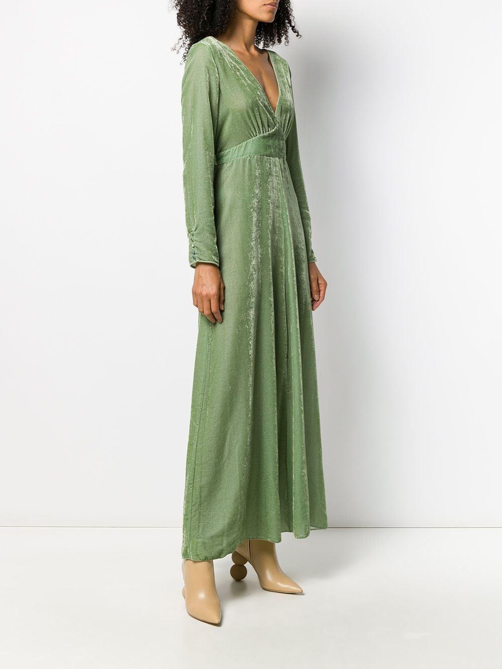 uitslag Goed pasta Forte Forte Velvet Empire-line Dress in Green | Lyst