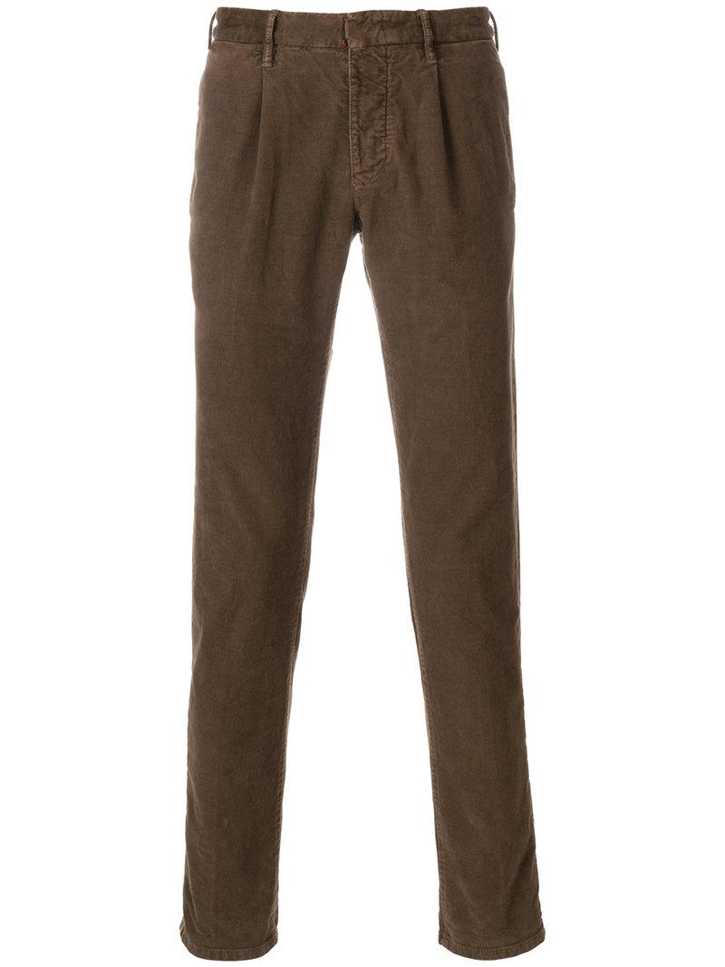 Lyst - Incotex Straight-leg Jeans in Brown for Men