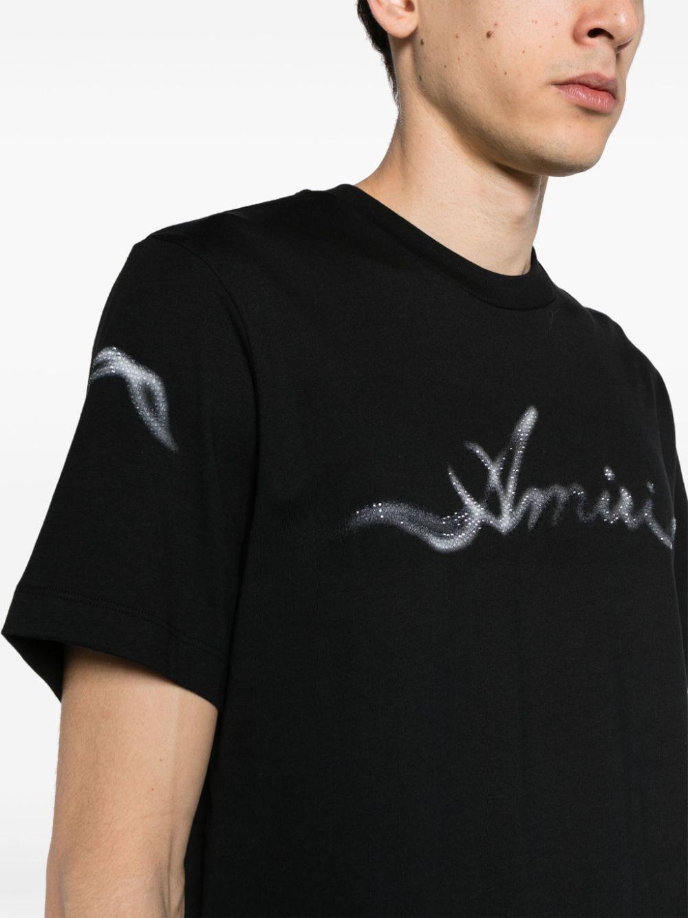 メンズ Amiri Smoke ラインストーン Tシャツ ブラック | Lyst