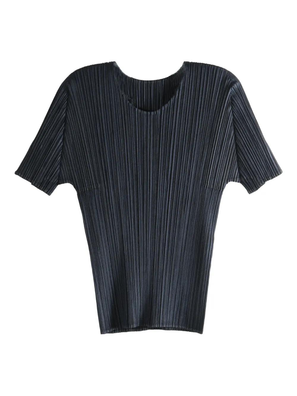 Haut Issey Miyake Pleats Please - Motif Pois Rouges Et Noirs - Occasion Très Bon état