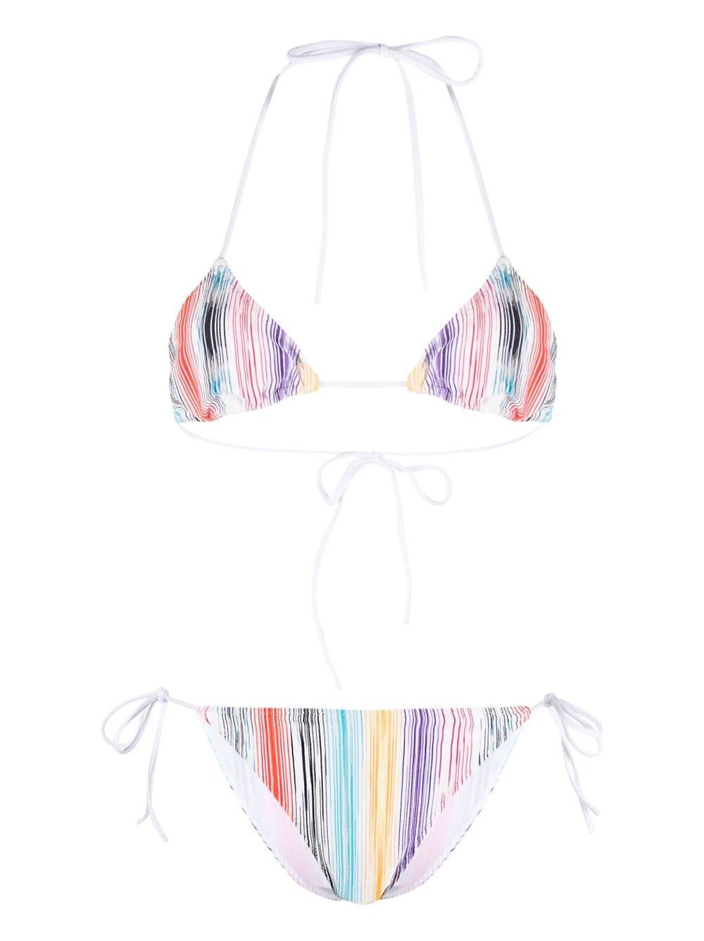 Missoni Stripe-detail Bikini in White | Lyst
