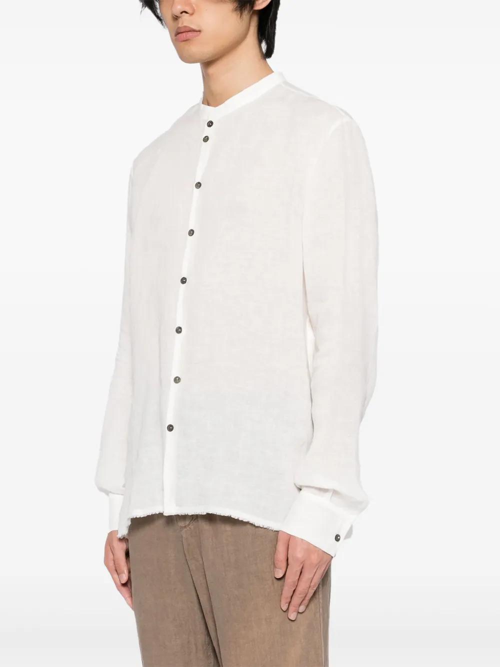 Label Under Construction Linen Shirt in White for Men | Lyst