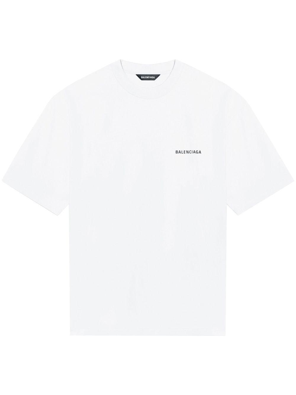 Balenciaga Logo T-shirt in White for Men | Lyst