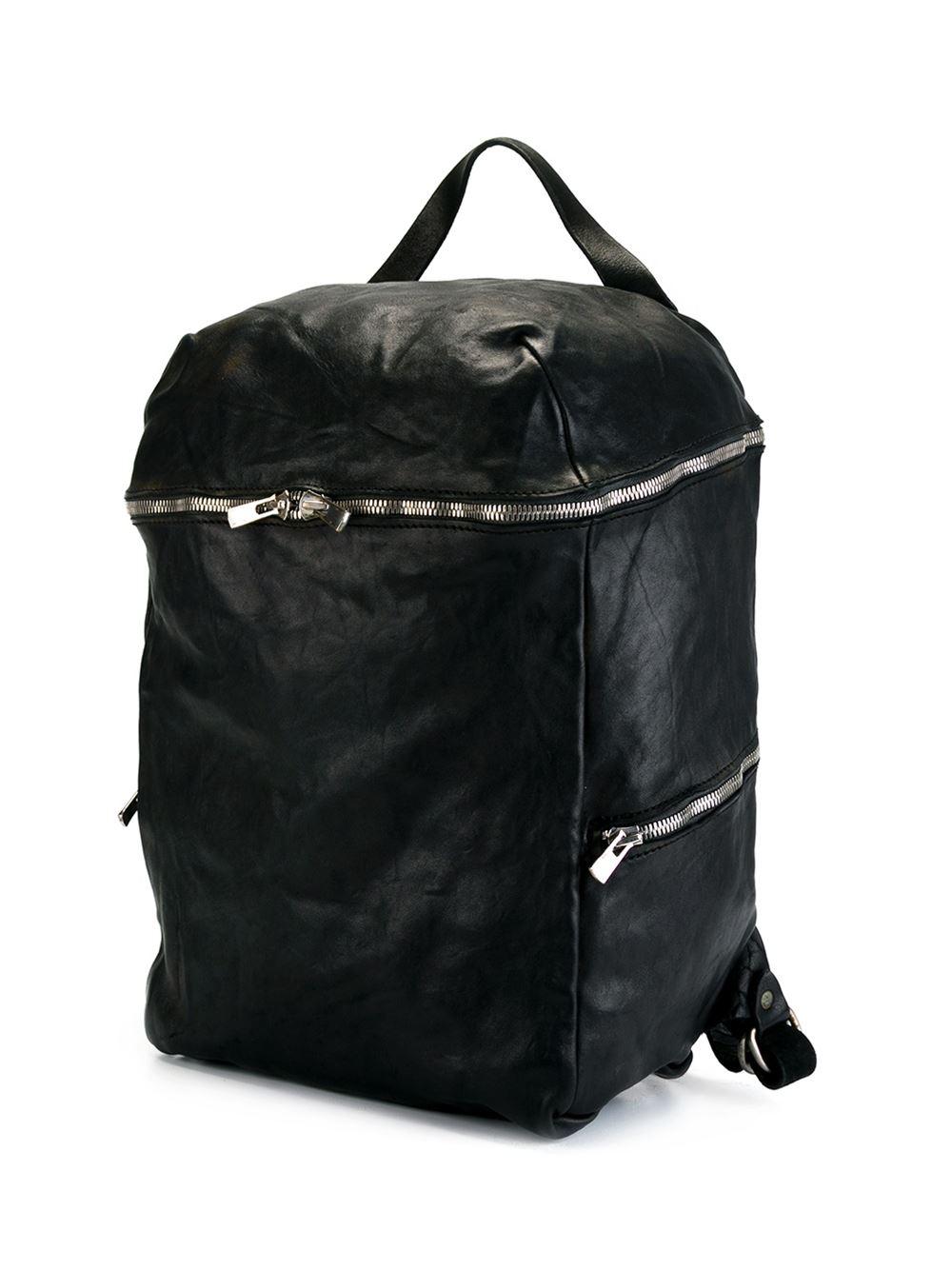 Guidi Zip Up Backpack in Black Lyst