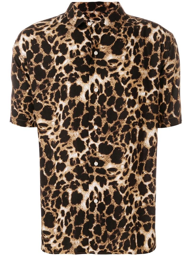 Gitman Brothers Vintage Leopard Print Camp Shirt in Yellow & Orange ...