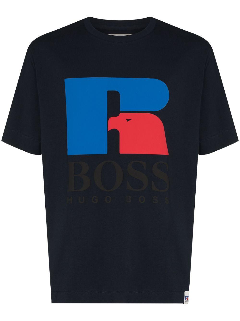メンズ BOSS by HUGO BOSS Hb Russel Lrg R Logo Ss Tee Blu ブルー | Lyst