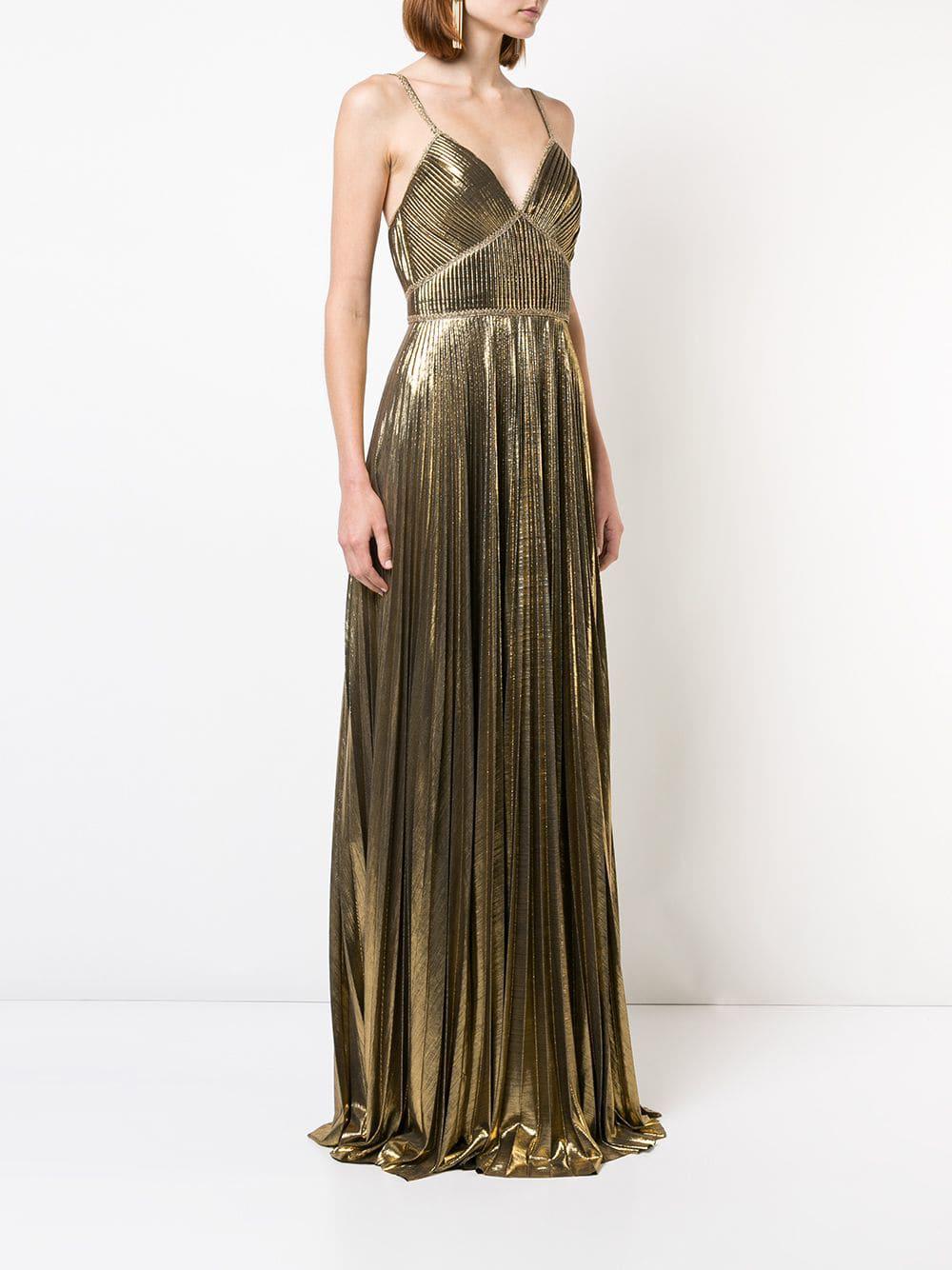 Marchesa notte cheap gold dress