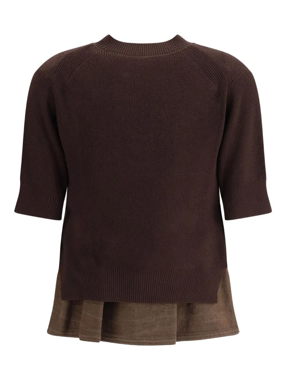 トップス Sacai Cotton Gabardine x Knit Pullover sacai Cotton Gabardine X Knit Pullover | REVERSIBLE