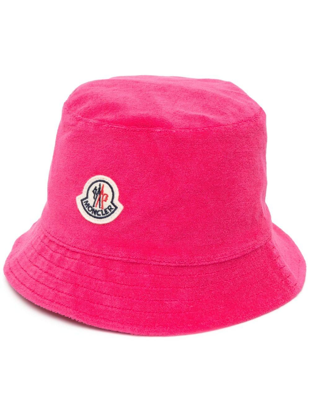 Moncler Reversible Logo-patch Bucket Hat in Pink | Lyst