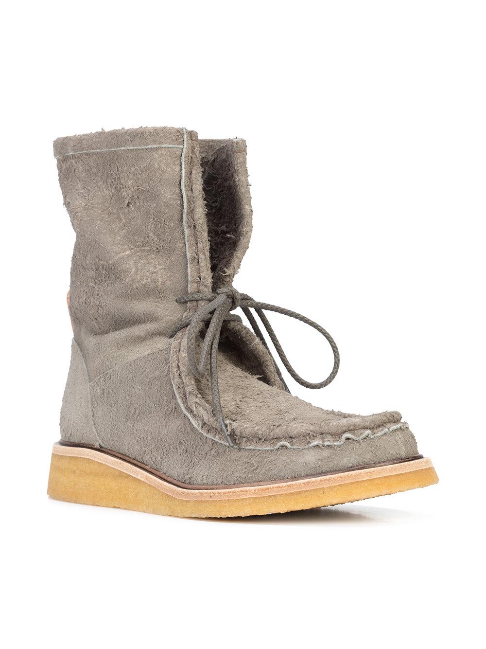 shaggy slipper boots