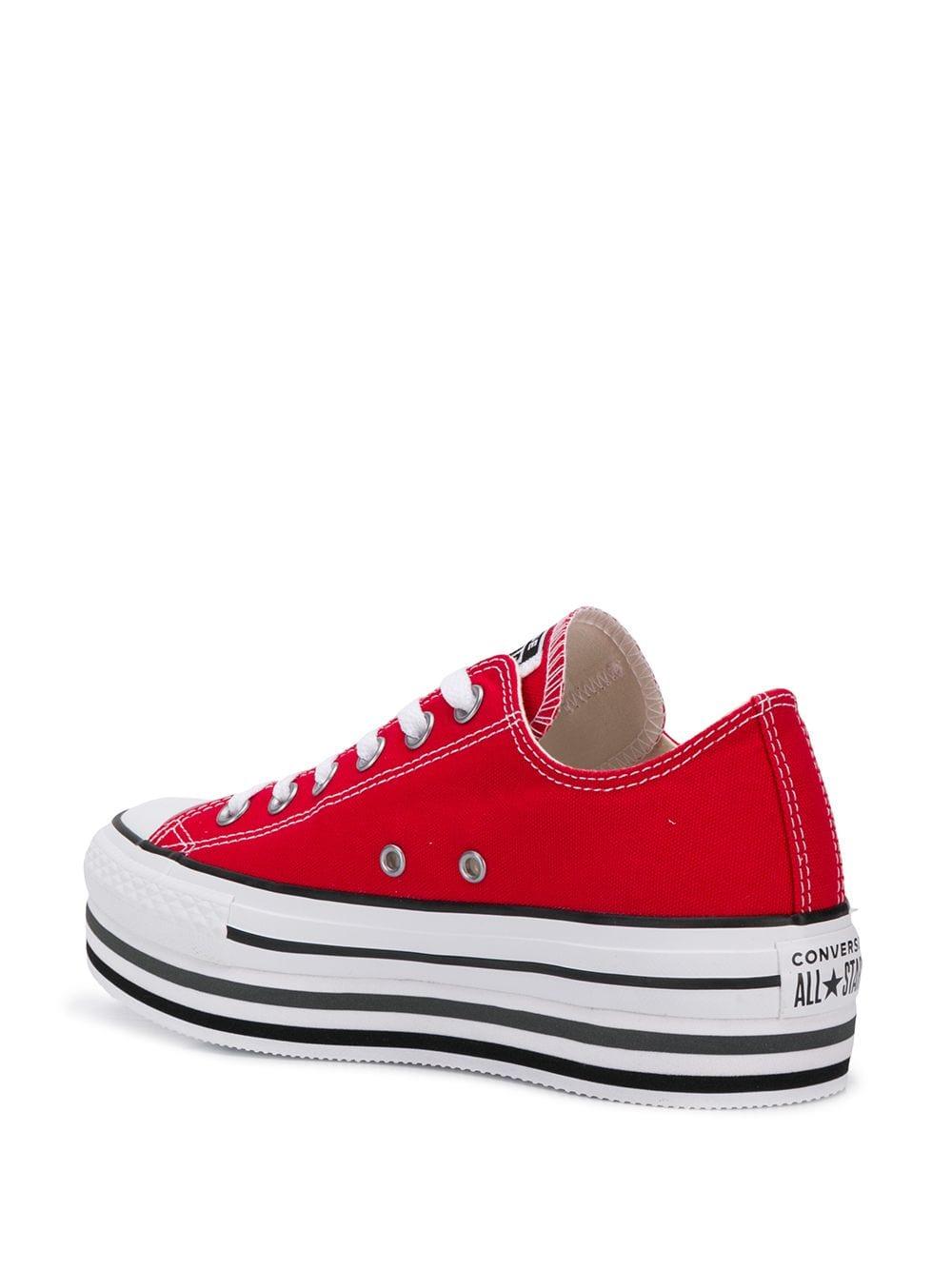 black and red platform converse