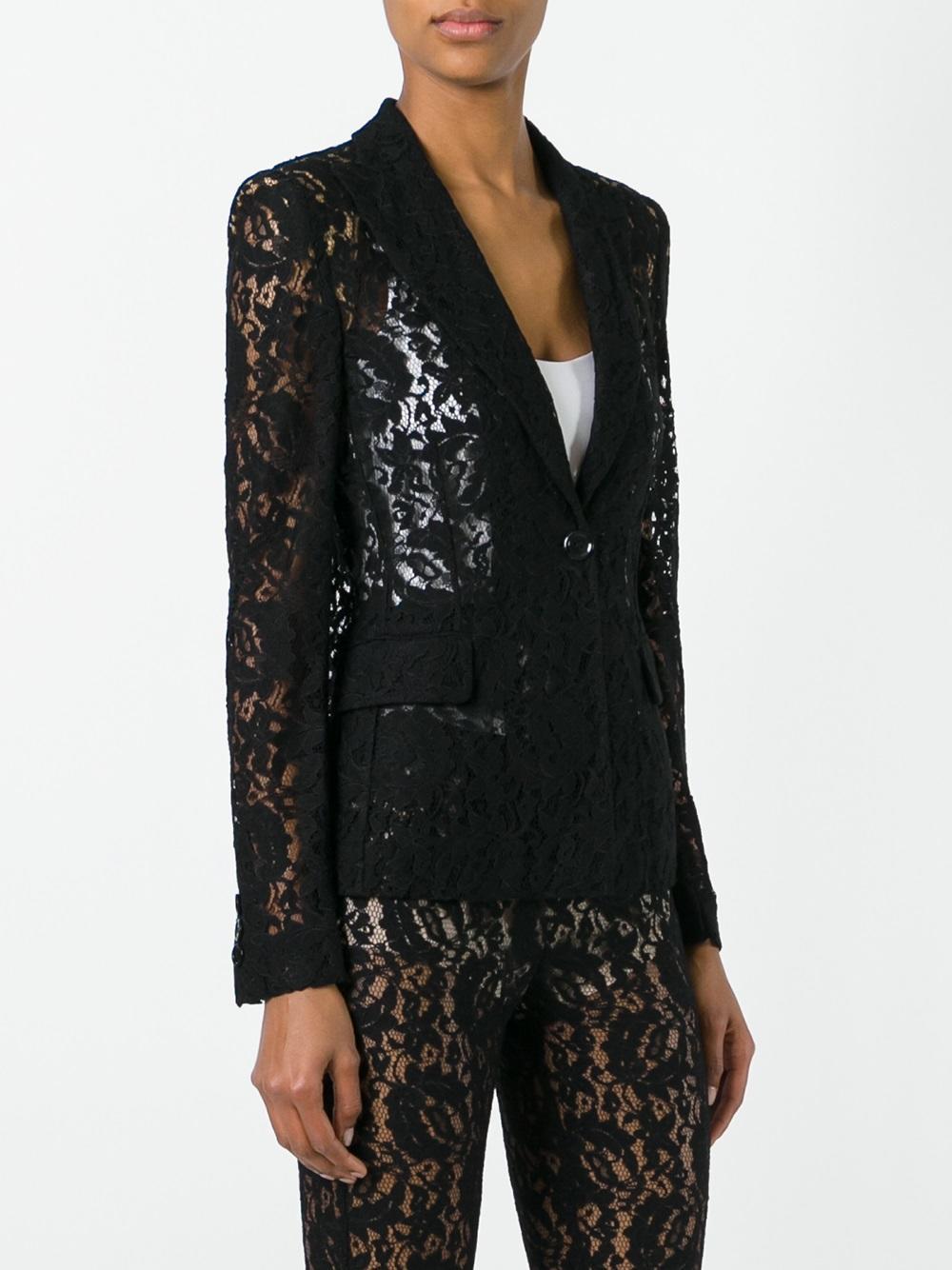 black lace blazer jacket