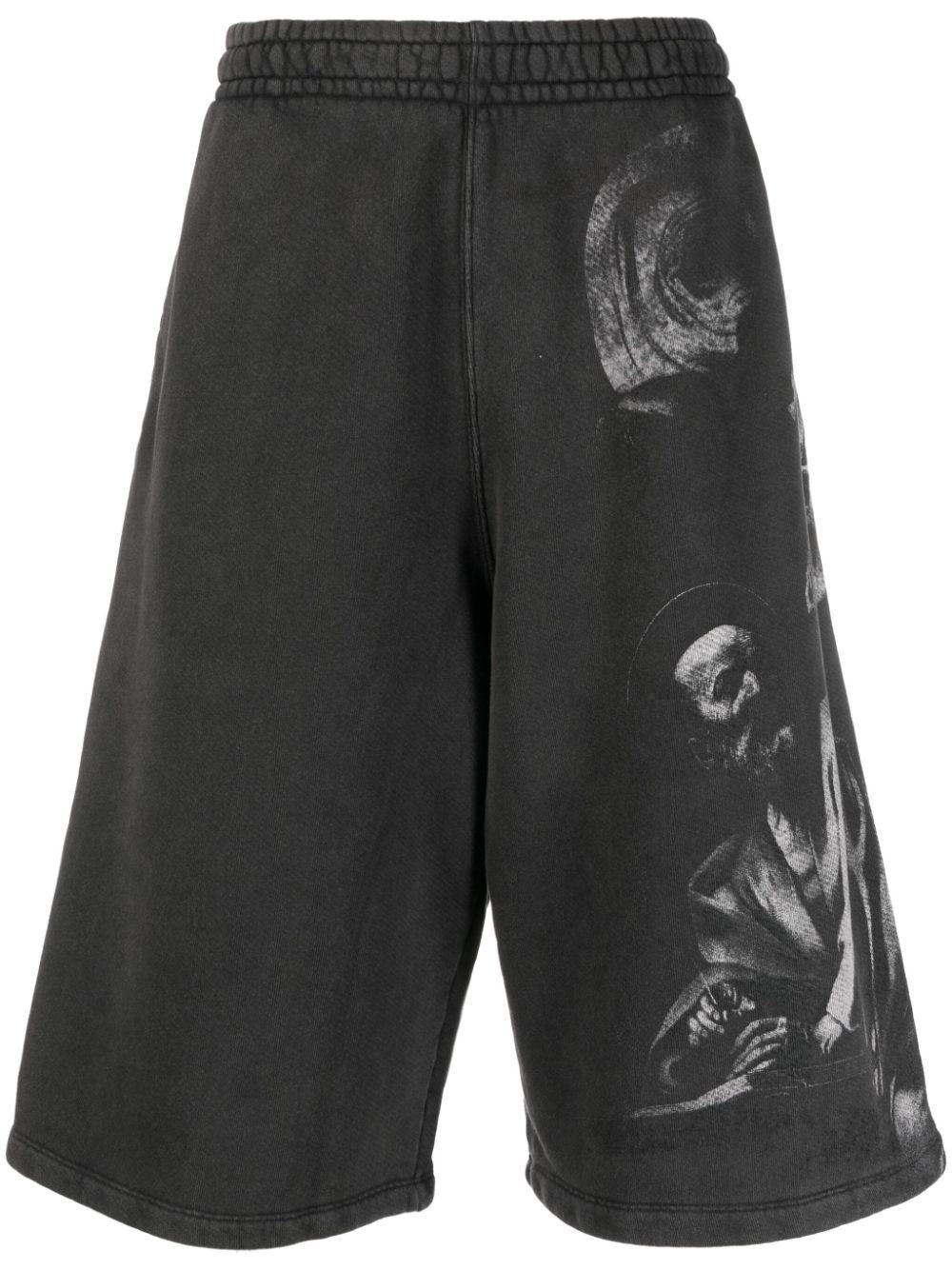 Off-White c/o Virgil Abloh Saint Matthew-print Track Shorts in