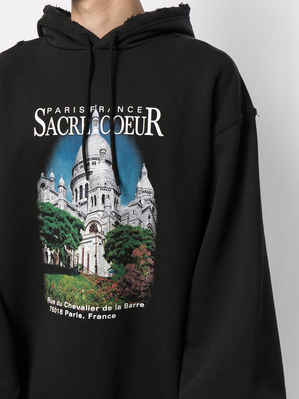 Balenciaga Sacre Coeur Cotton Hoodie in Black for Men | Lyst Balenciaga Sacre Coeur Cotton Hoodie in Black for Men | Lyst