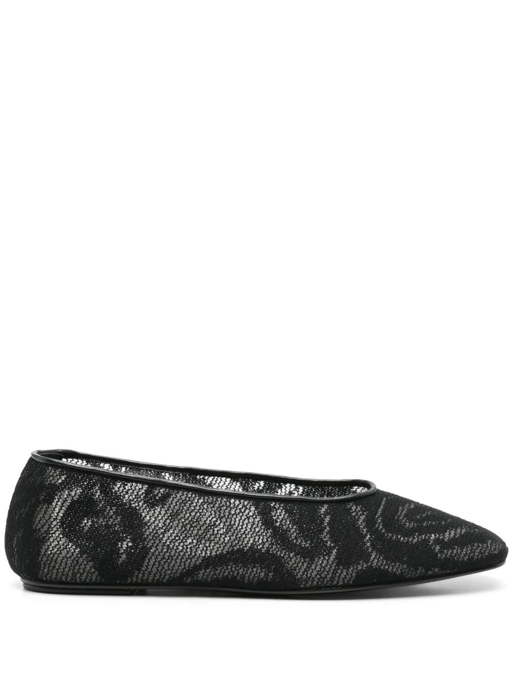 【Magda Butrym】 Embellishedレザーバレエフラット レディース Magda Butrym バレエフラット & バレエシューズ
