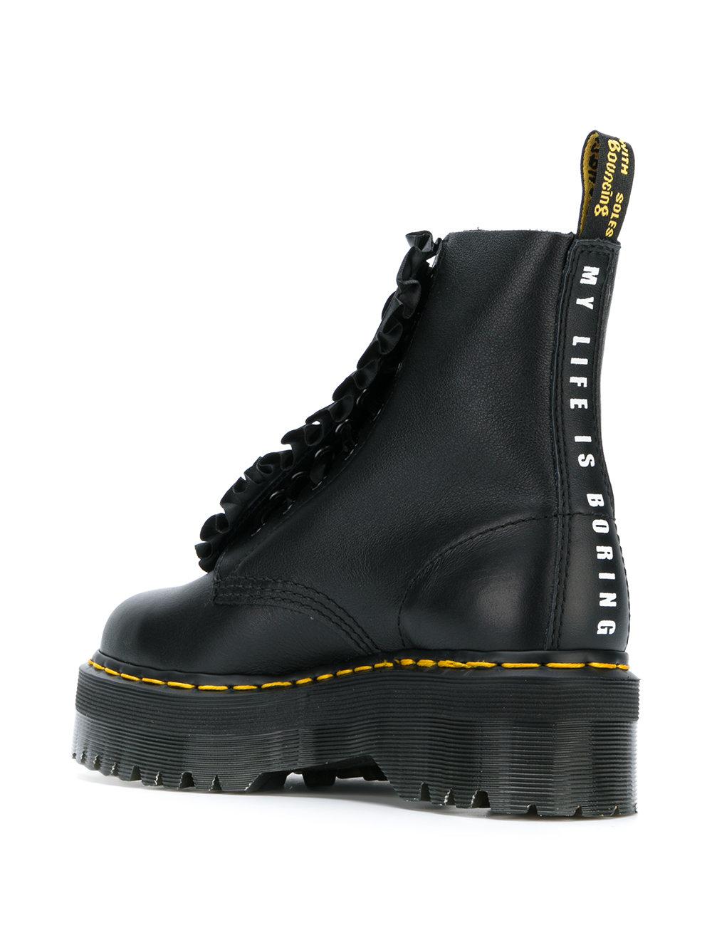 Dr. Martens Leather Lazy Oaf Jungle Boots in Black | Lyst
