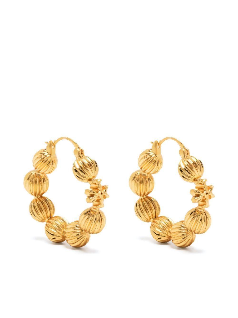 Tory Burch Roxanne Fluted Bead Earrings in Gold (Metallic) | Lyst Australia