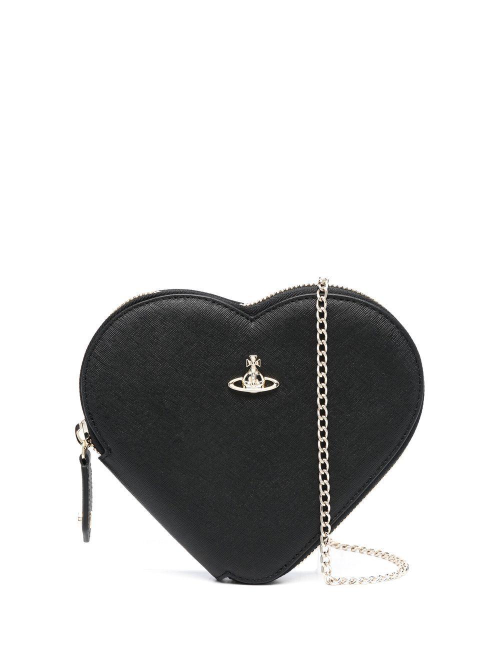 Sac à bandoulière à design de cœur Cuir Vivienne Westwood en coloris Noir Lyst