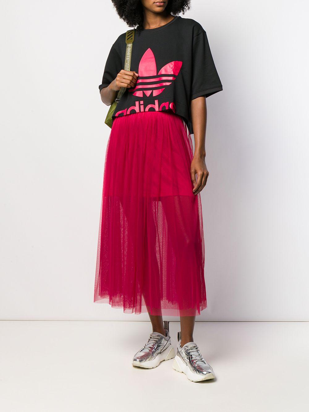 adidas High Waisted Tulle Skirt in Pink - Lyst
