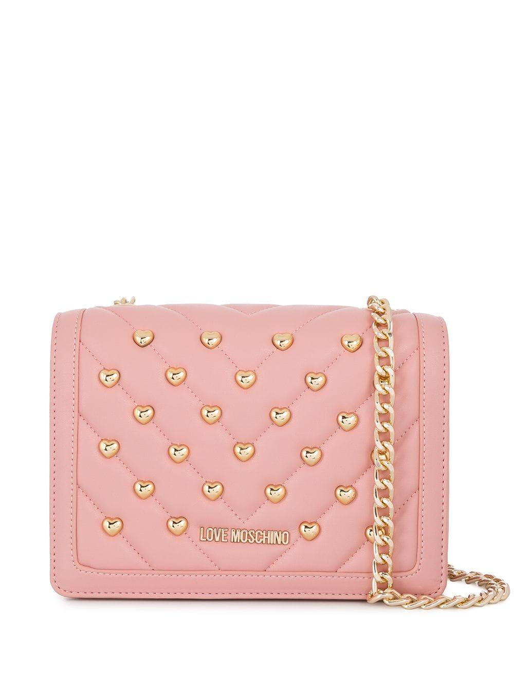 Love Moschino Quilted Crossbody Bag in Pink | Lyst