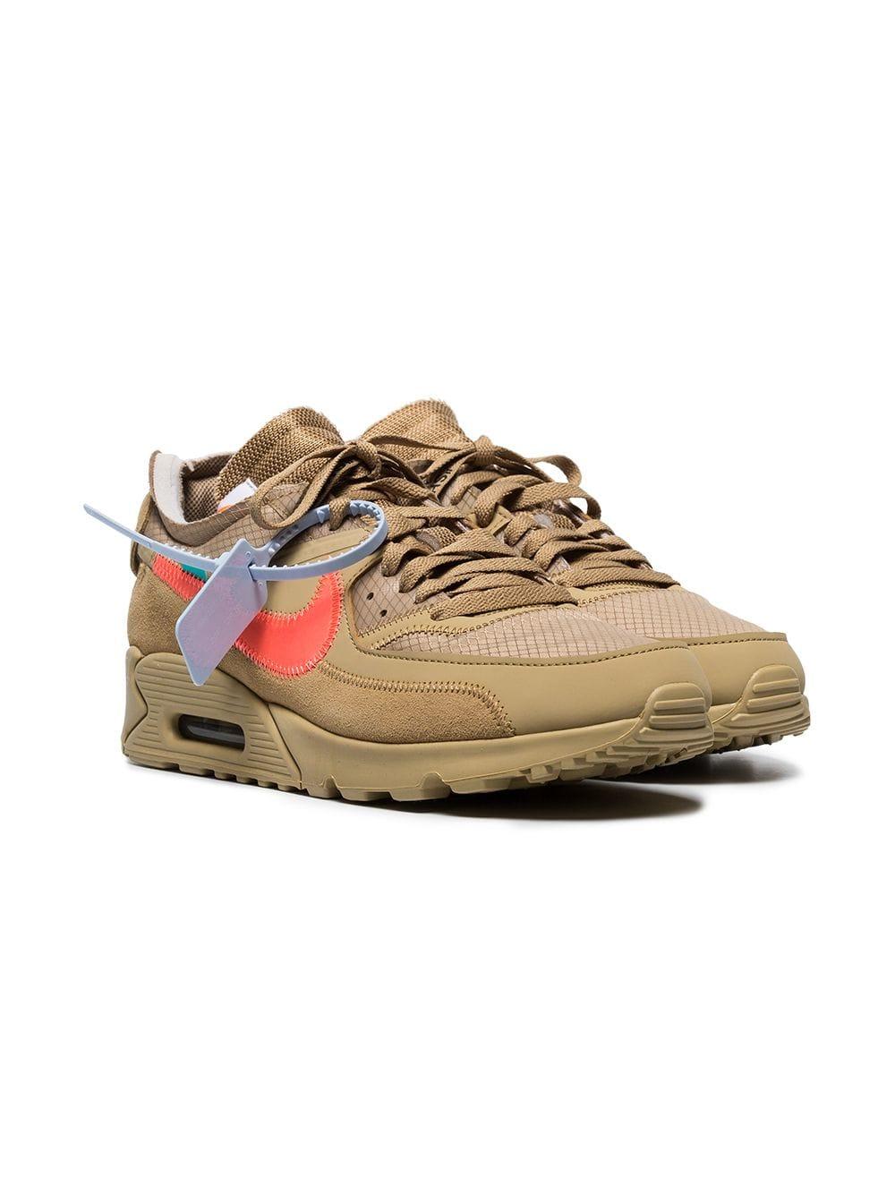 Nike Beige X Off-white Airmax 90 Sneakers in Brown for Men - Lyst
