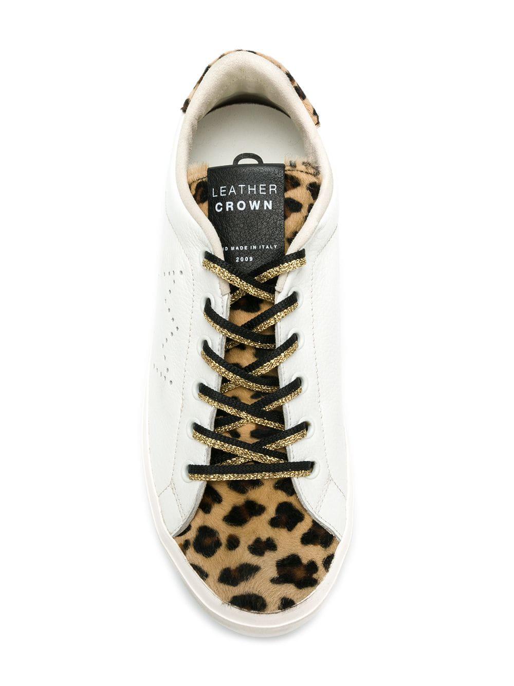 white leopard sneakers
