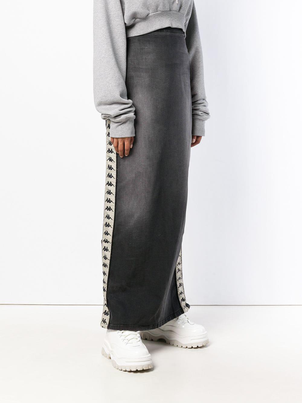 kappa denim skirt