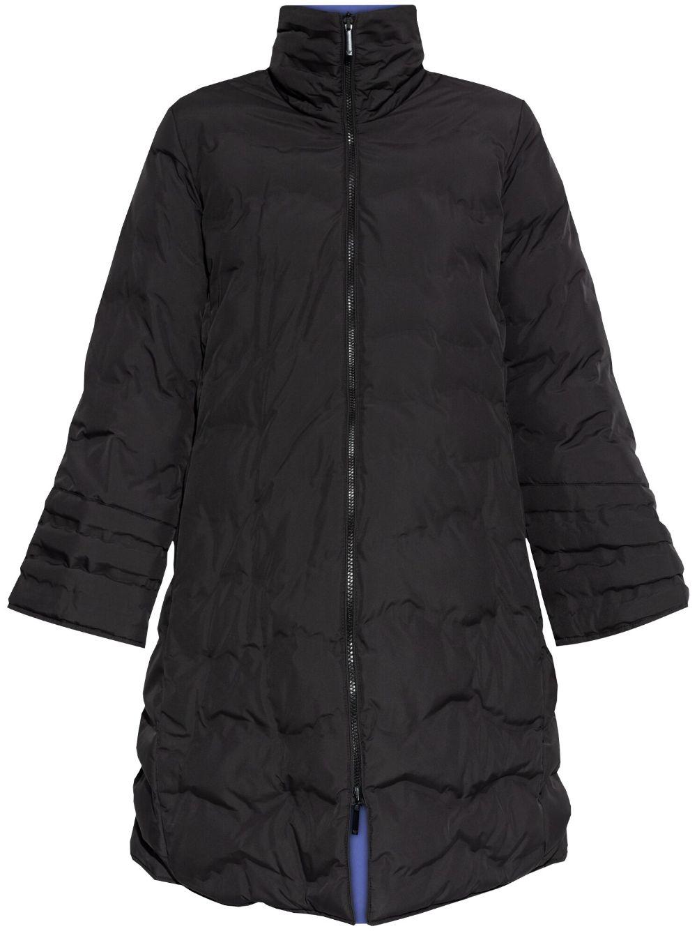 Emporio Armani レディース ブラック リバーシブル パデッドジャケット 