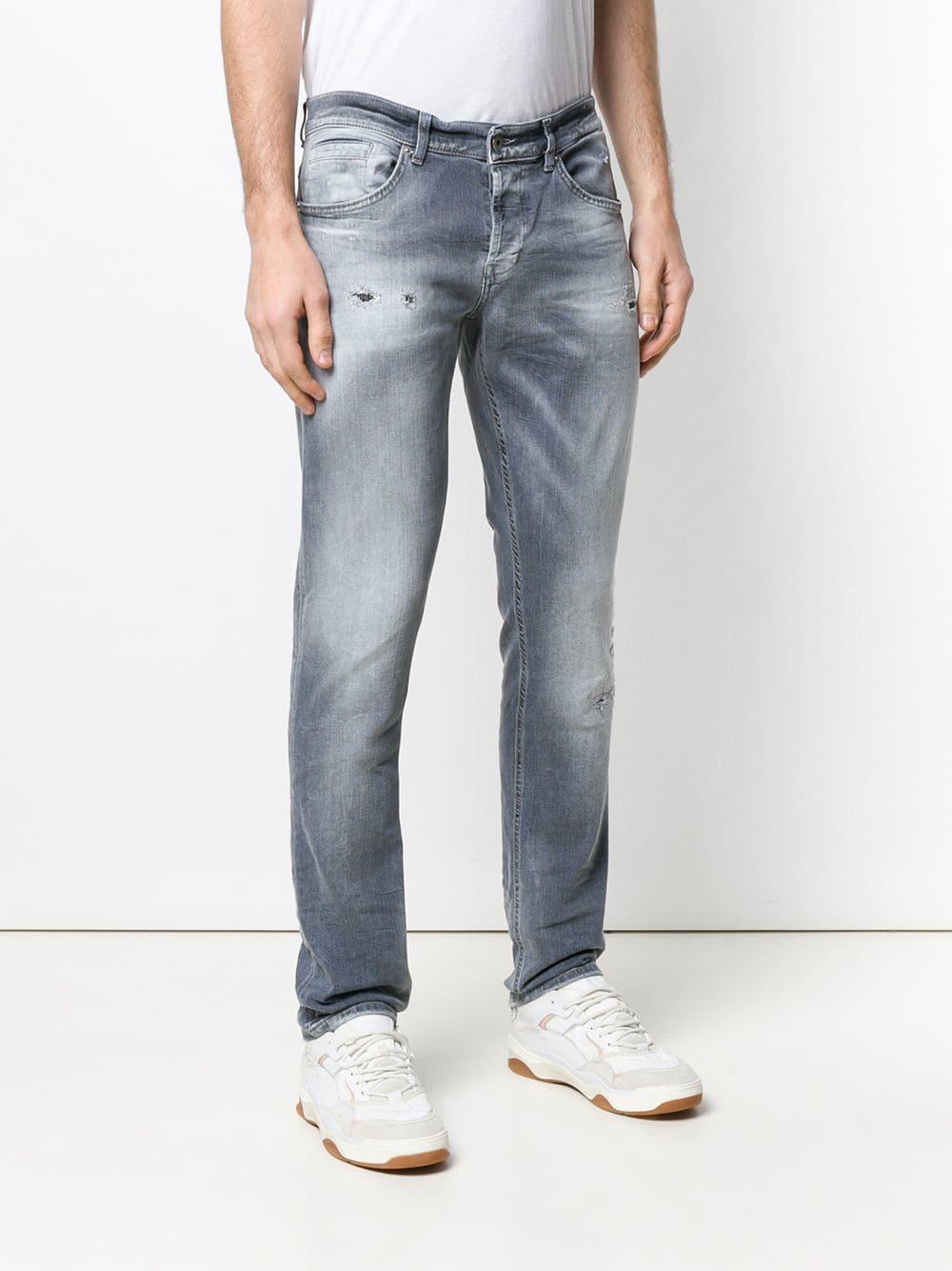 Dondup Denim Faded Slim-fit Jeans in Grey (Gray) for Men - Save 18% - Lyst